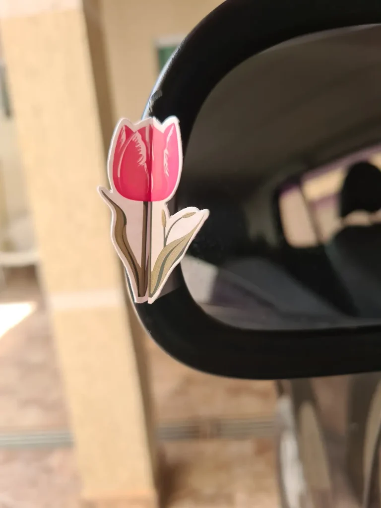 Cartão dobrável personalizado para retrovisor de carro.
