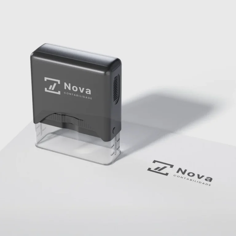 Carimbo automático personalizado com logo de empresa